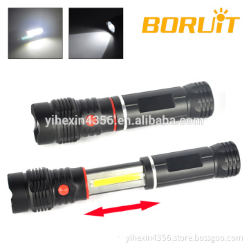 Cool 2 In 1 Extended LED Flashlight Torch for Outdoor Camping